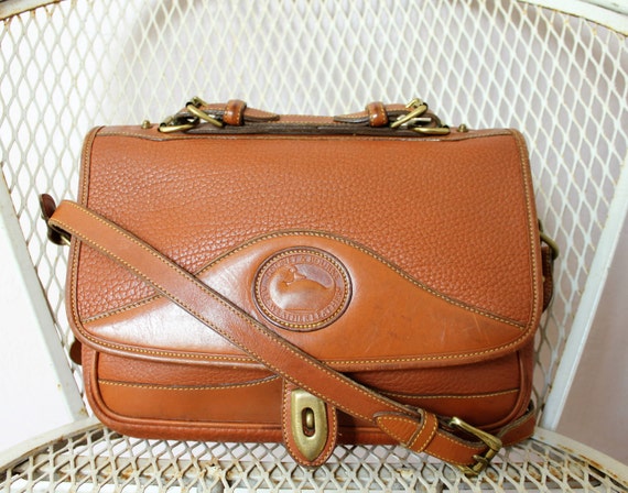 Vintage Dooney And Bourke Carrier Satchel Shoulder Bag British