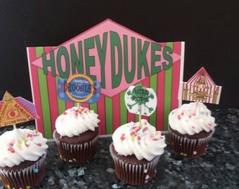 Harry Potter candy shoppe cupcake topper printable