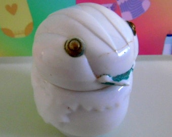 Avon~ Milk white glass. Little white bord bottle