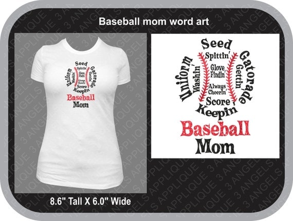 Download Baseball Mom Word Art SVG Cutter Design INSTANT DOWNLOAD