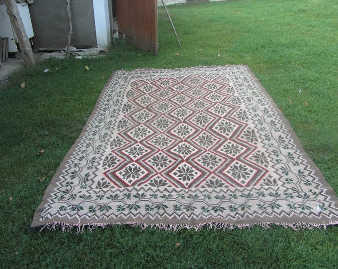 Bessarabian Kilim. Vintage Kilim, Handmade, old, handmade. Ukrainian, Romanian, Bessarabian carpet