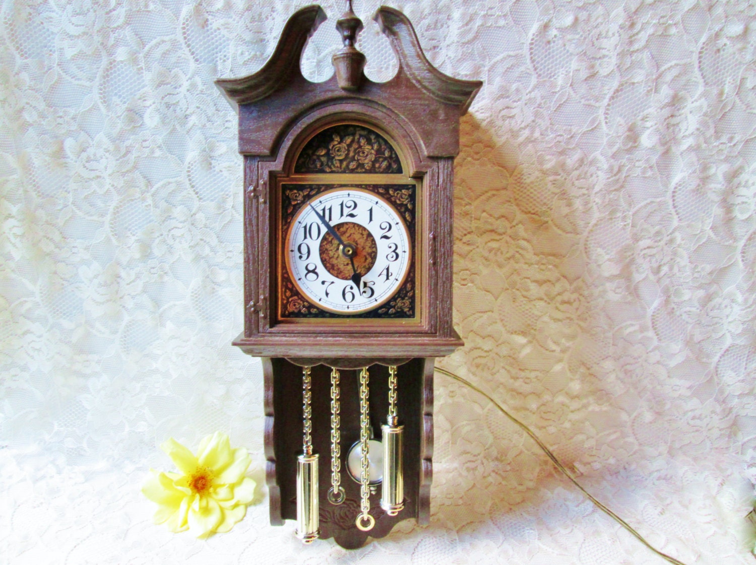 Waltham Wall Clock Vintage NIB Chiming Electric Grandfather