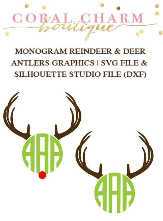 Download Monogram Deer & Reindeer Files for Cutting Machines SVG and