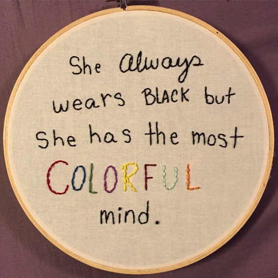 She Wears Black But Has The Most Colorful Mind