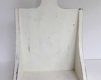 Shabby White Painted Wooden Shelf