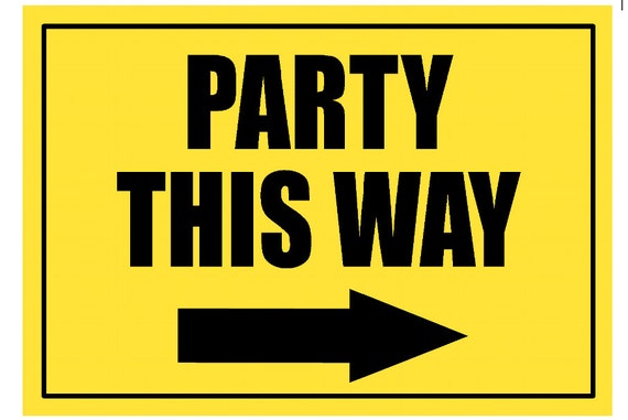 Items similar to Construction Party Sign Party This Way Construction ...