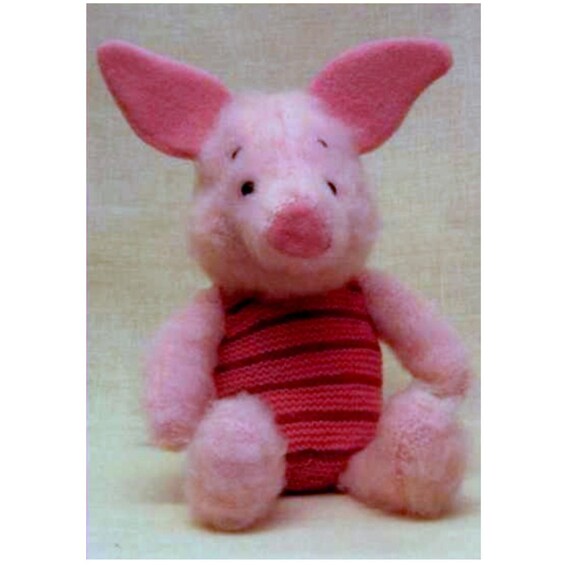 INSTANT DOWNLOAD PDF Vintage Knitting Pattern Piglet from
