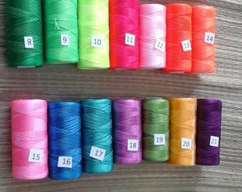Couleur en Nylon 1mm en macramé fil, ensemble bobine, 27 couleurs / cordon