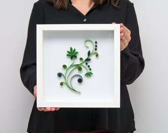 framed quilling wall art unique orange floral motif minimalist framed quilling wall art unique orange floral motif minimalist