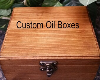 Custom Order Large Wooden Box,Essential Oil Box, Essential Oil Safe, Essential Oil Storage, Stained Oil Wooden Box