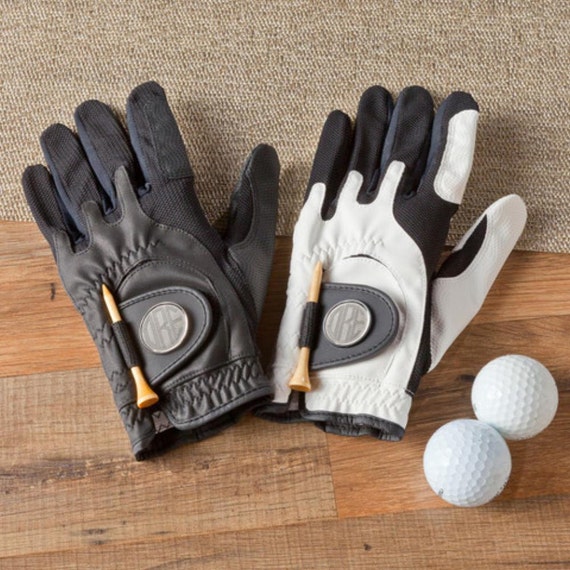 Personalized golf gloves leather glove with ball