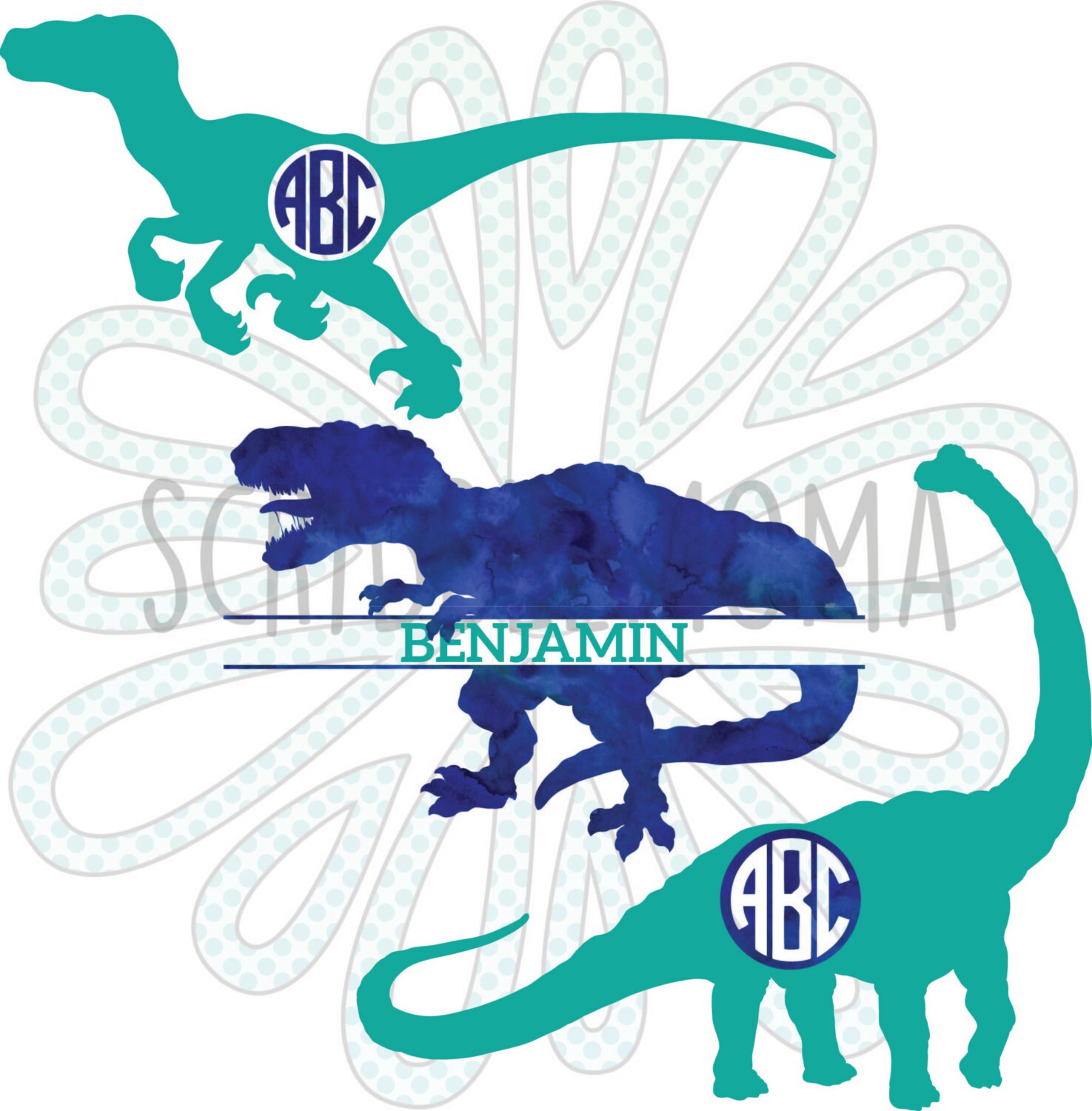 Download SVG PNG EPS Boy Monogram Dino Monogram Dinosaur by ...