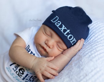 Embroidered baby boy girl custom cap beanie personalized name ANY COLOR