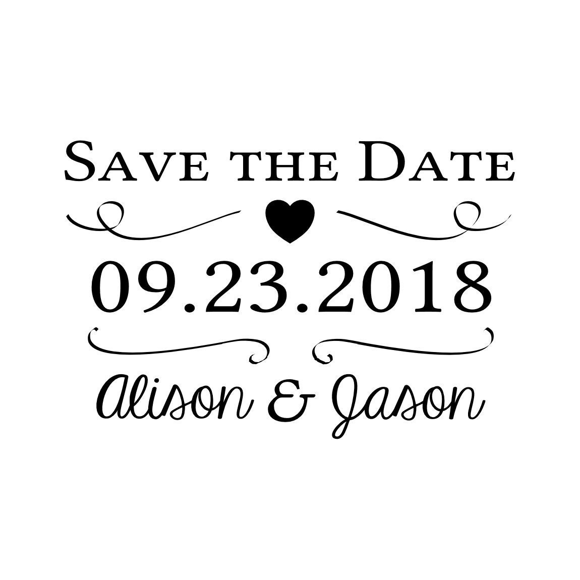 CUSTOM SAVE the DATE stamp Custom Rubber Stamp save the