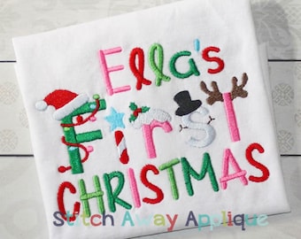 First Christmas Machine Embroidery Design