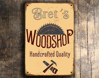 Custom WOODSHOP SIGN, Customizable Woodshop Signs, Vintage style Woodshop Sign, WOODSHOP, Personalized Woodshop Signs, Carpenter Signs