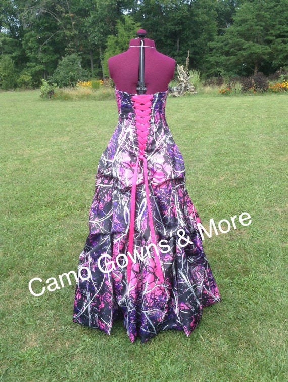 Muddy Girl CAMO Dress / Gown with Pick Up Skirt / Design