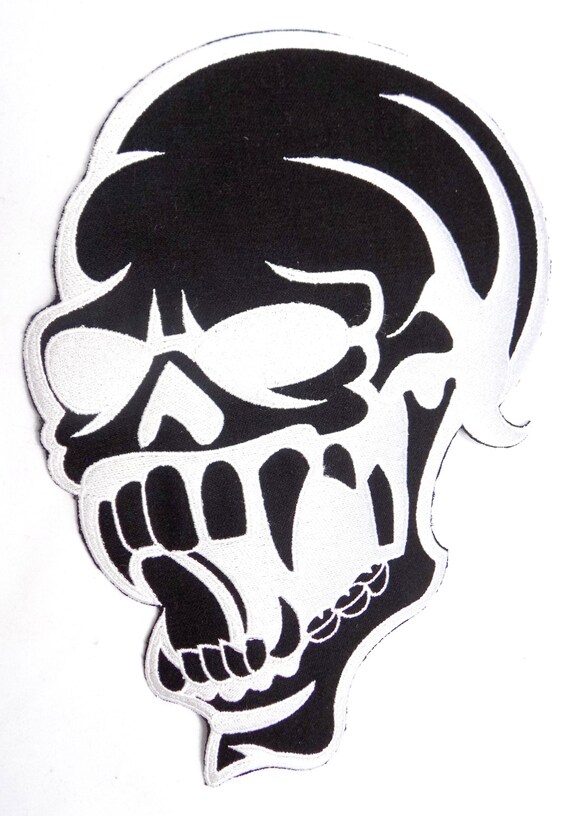 Demon Skull Scary Motorcycle MC Biker Back Patch by Heygidday