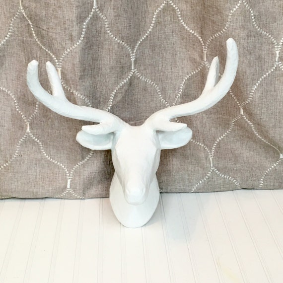 Paper Mache Deer Head32 Colors/White Faux by TheShabbyStore