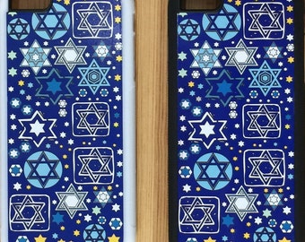 Jewish Judaica Tossed Stars Cell Phone Case
