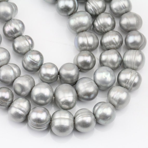 12-13mm large grey pearl strandfreshwater potato pearl