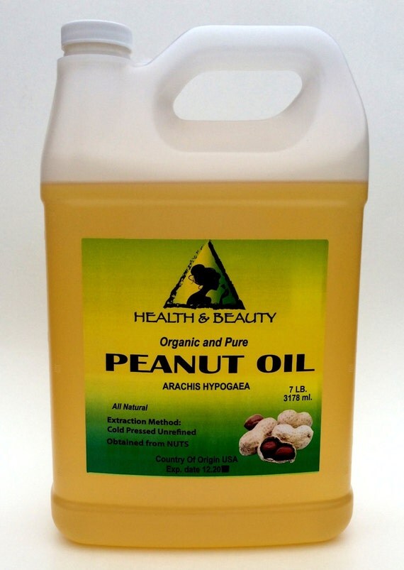 7 Lb 1 gal PEANUT OIL UNREFINED Organic Carrier by HBOilsCenter