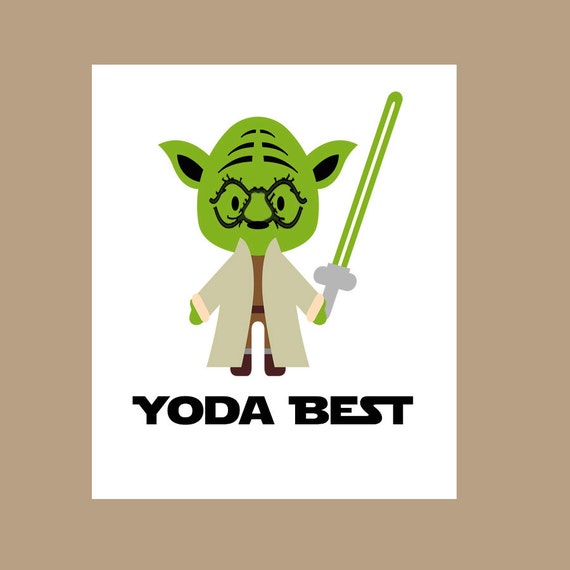 Star Wars Yoda Best Card Yoda Card You're the Best Card