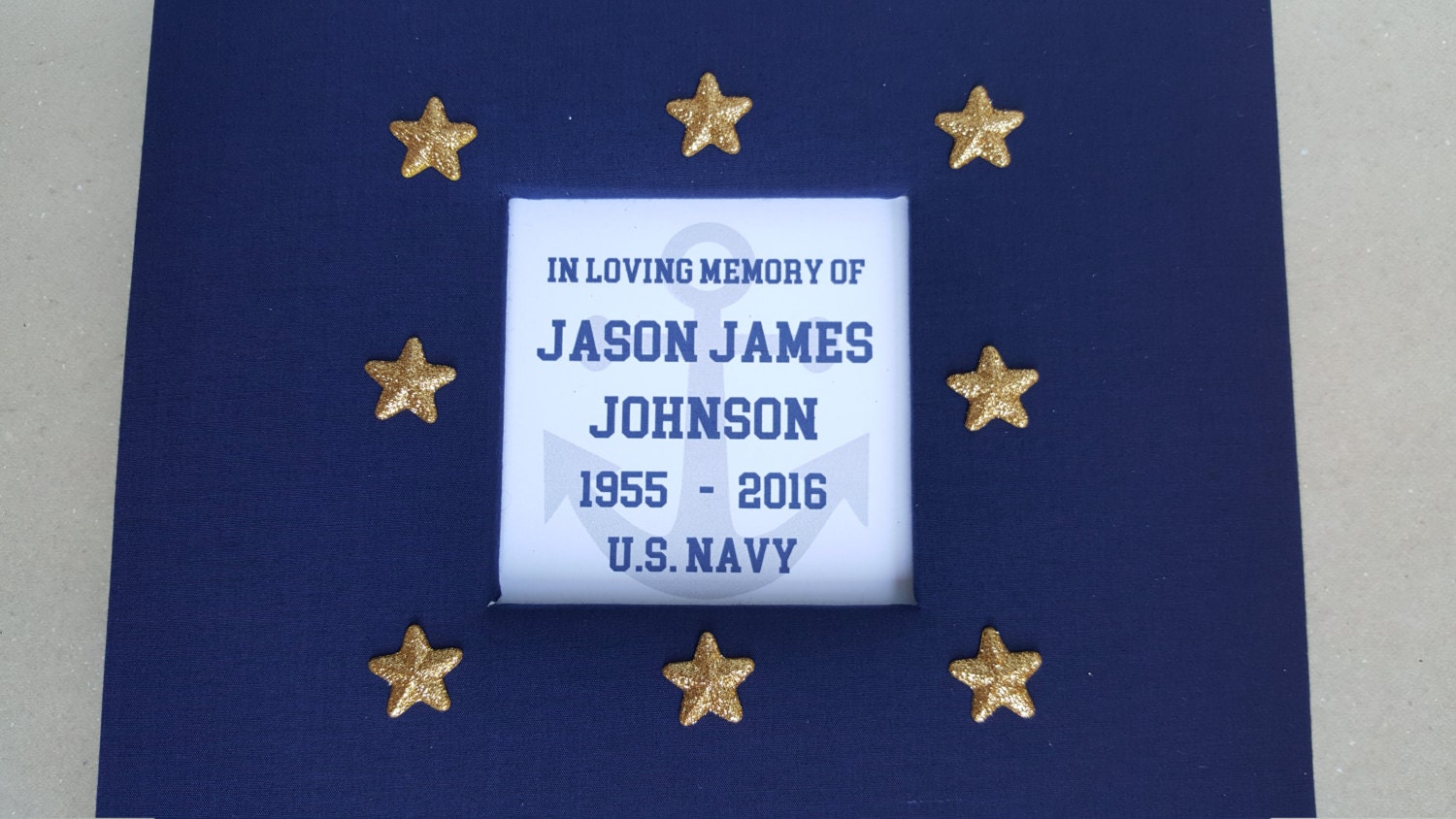 Military Funeral Guest Book / Memory Book Personalized w/