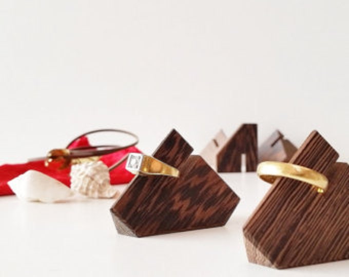 Ringholderset Wengé Wood - Accessories - Jewelry Display - Ring Organiser - Ringorganiser - Gift Idea