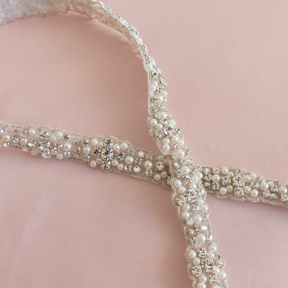 Wedding belt bridal belt Swarovski belt Pearl belt
