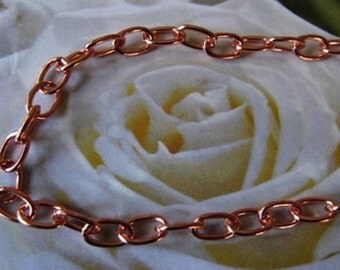 Solid Copper Chain CN627G - 3/16 of an inch wide. Available in 18 to 30 inches.