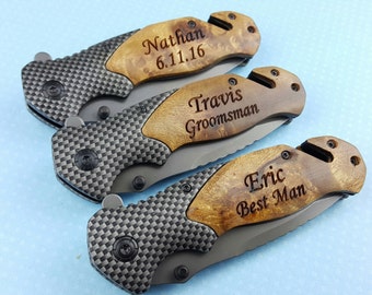 Gift for Groomsmen,Personalized Knife, Pocket Knife, Engraved Folding Best Man Knives, Groomsman Gift, Custom Knives, Groomsmen Knives