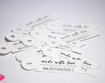 Tags for customizable packages and wedding favors