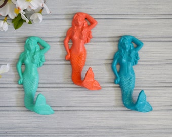 Mermaid Hook. Mermaid Decor. Beach Decor. Coastal Decor. Nautical Decor. Towel Hook. Bathroom Decor. Coat Hook. Kitchen Decor. Mermaid Art