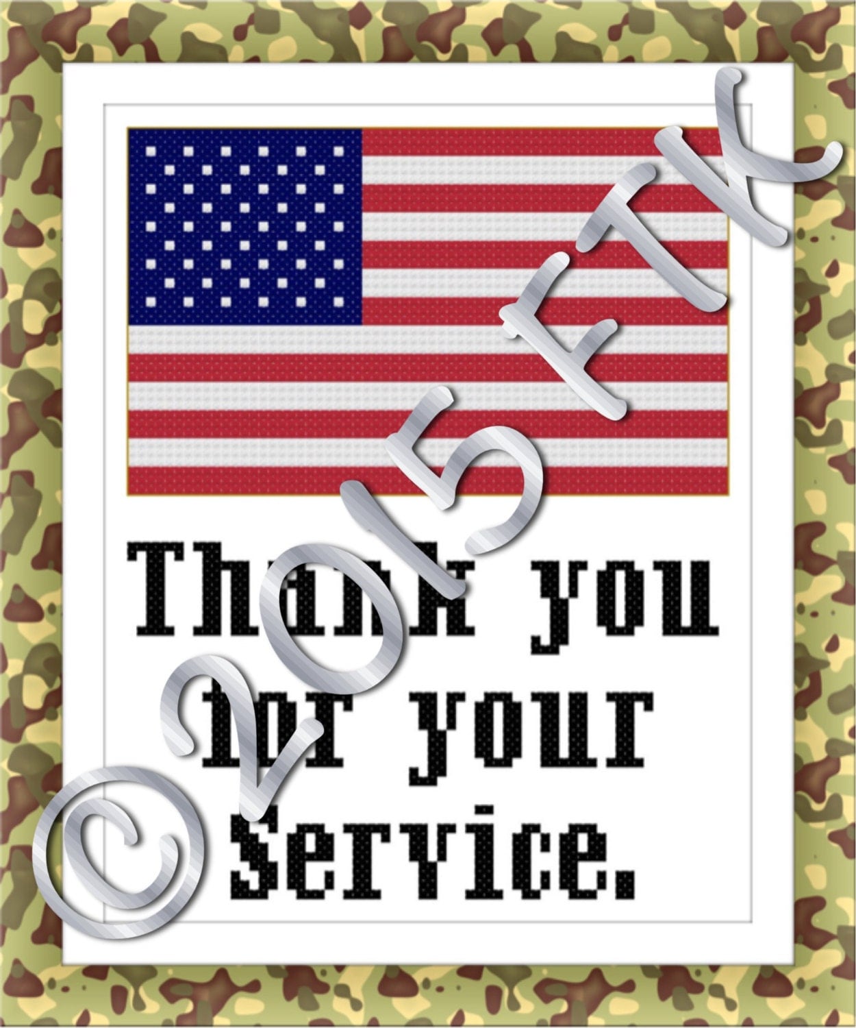 thank you for your service pdf cross stitch pattern