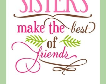 Download Items similar to Sisters Saying Wall Decal Girls Shared ...