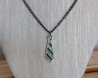 Slytherin Tie Necklace, Slytherin Jewelry, Salazar Slytherin, Hogwarts, Harry Potter, Draco Malfoy, Severus Snape, Slytherin