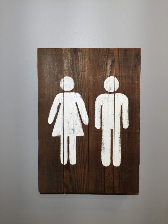 Restroom Sign 10 X 14 Wood Bathroom Sign By Signs