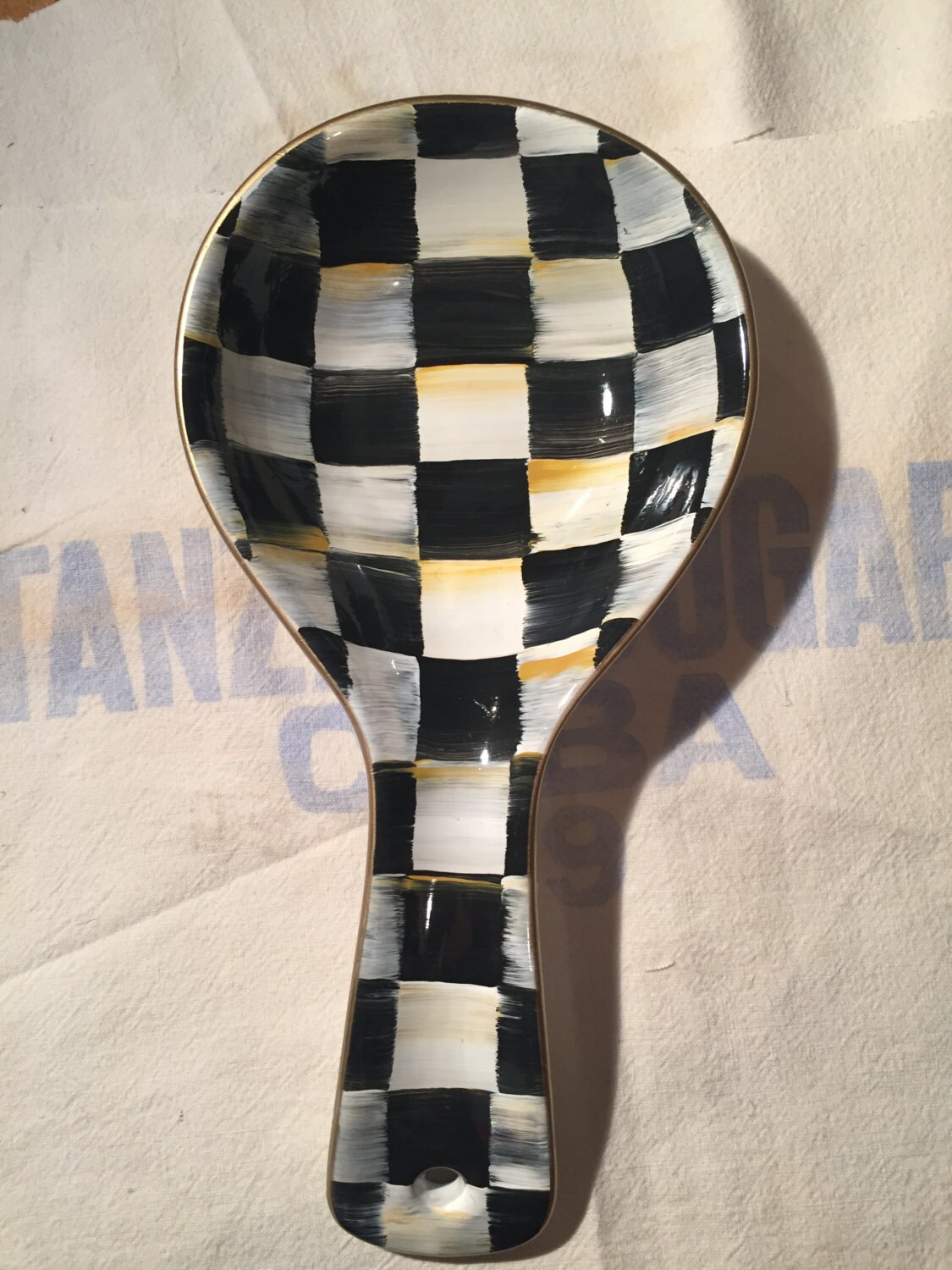 Ceramic hand painted spoon rest by 1ofAkindcraftedgoods on Etsy