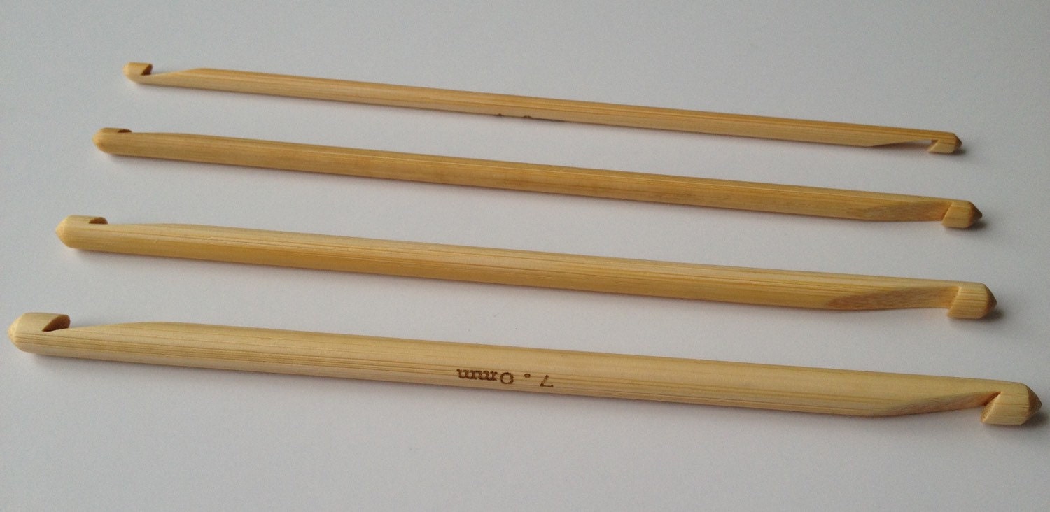 Brand New Set of 4 Double Ended Tunisian Crochet Hook US size