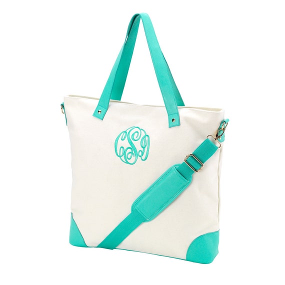 monogrammed canvas bags