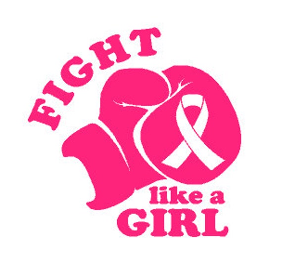 Items similar to PINK RIBBON Breast Cancer Fight Like A Girl Boxing ...