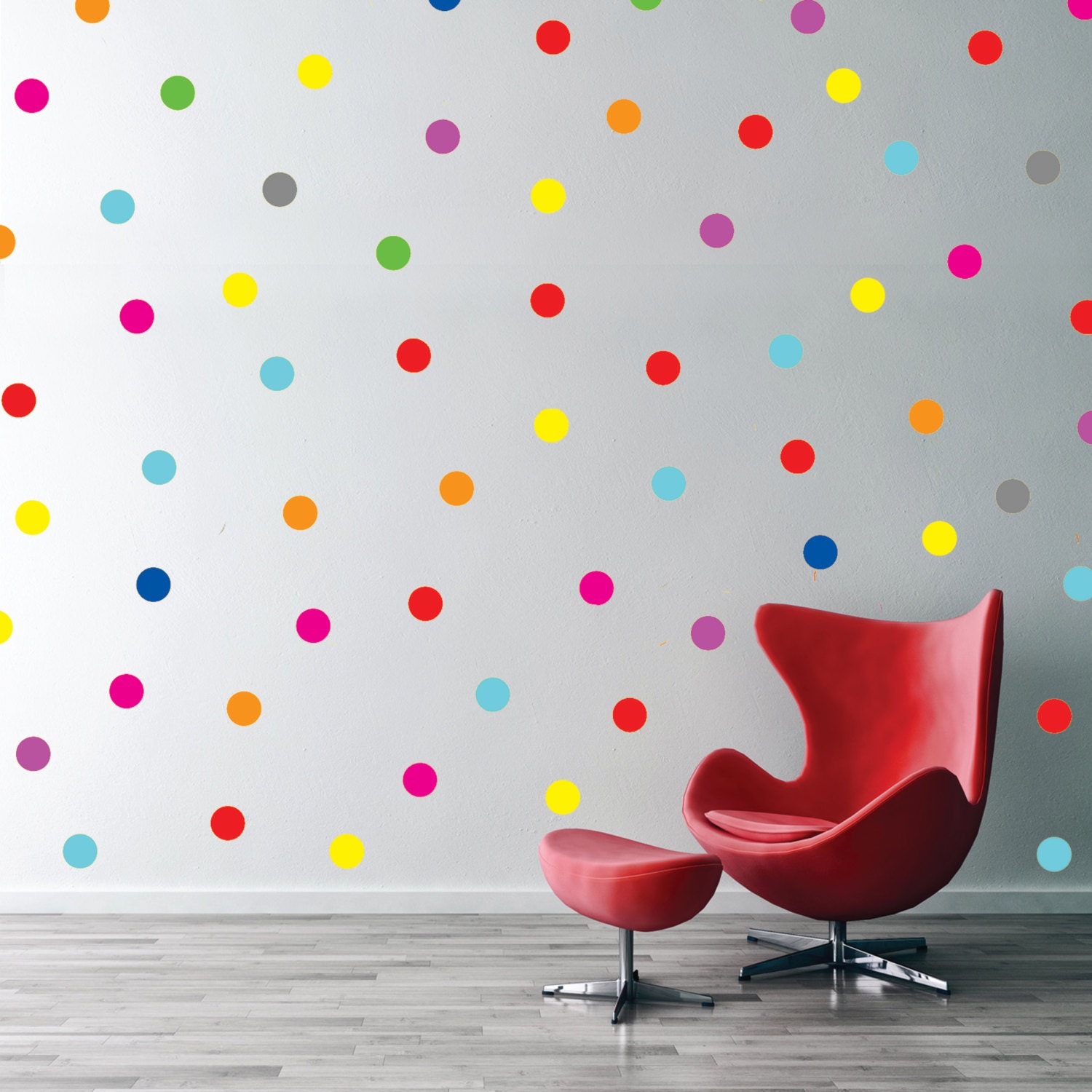 Polka dot wall decal Confetti rainbow Polka dot Pattern