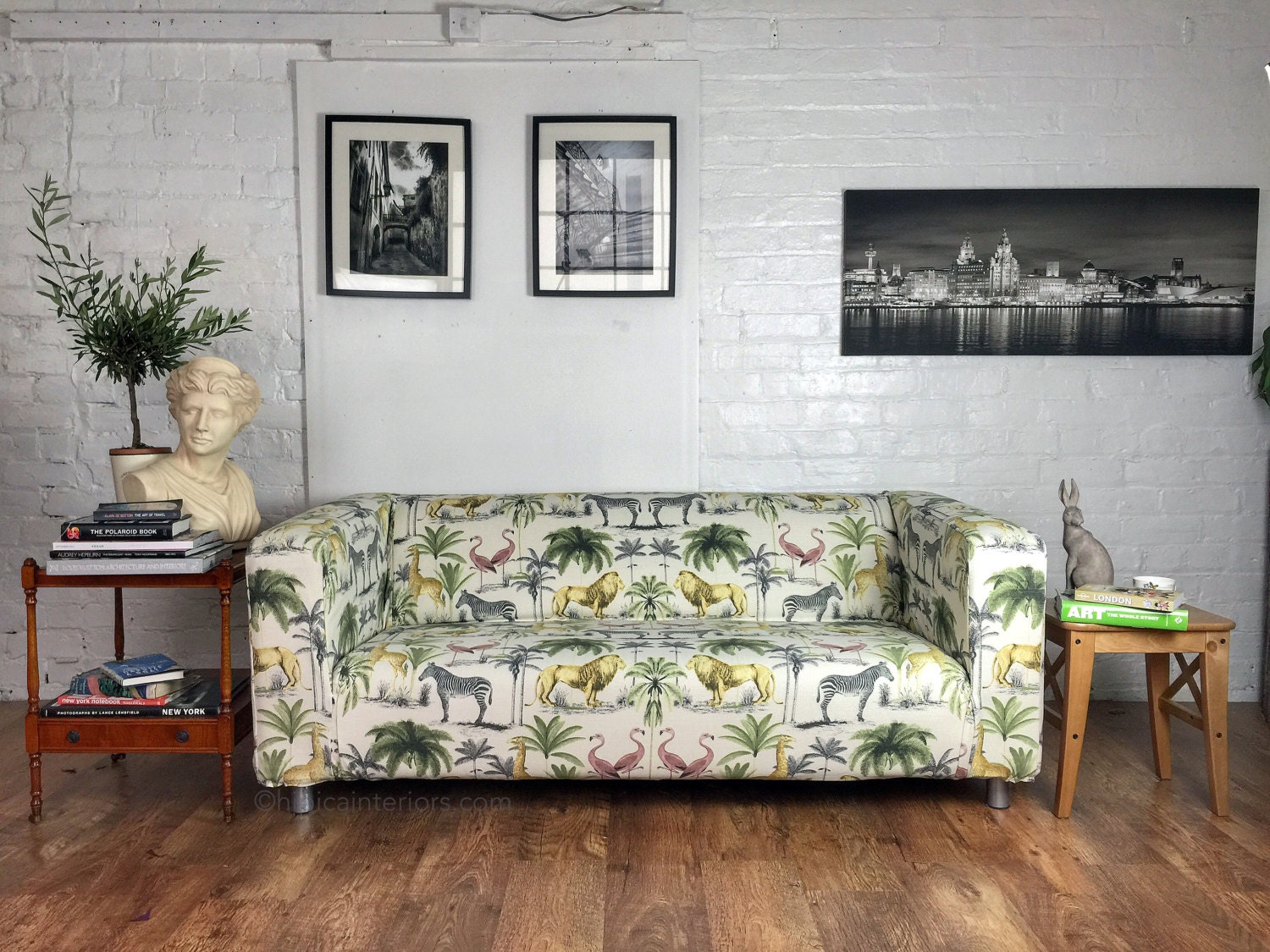 Ikea Klippan Sofa Cover in beautiful Safari print cotton