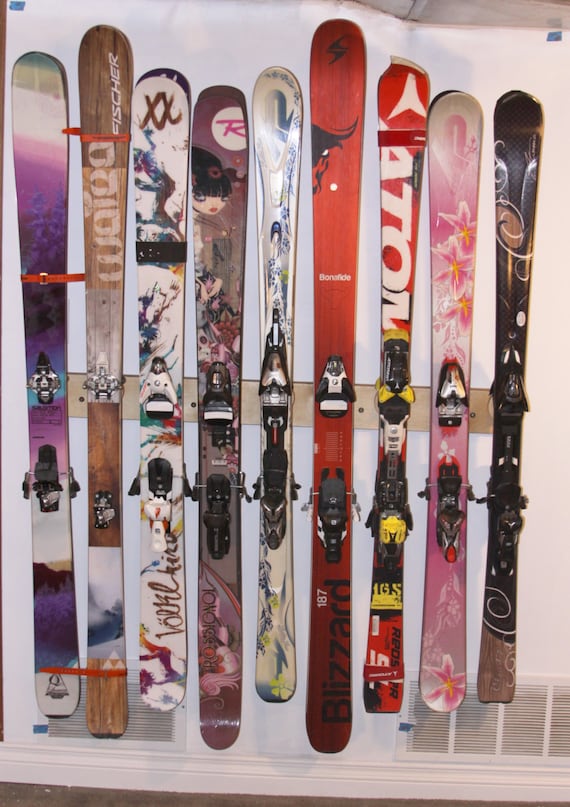 9 Pair/48 Button Ski Rack A Patented Ski Storage