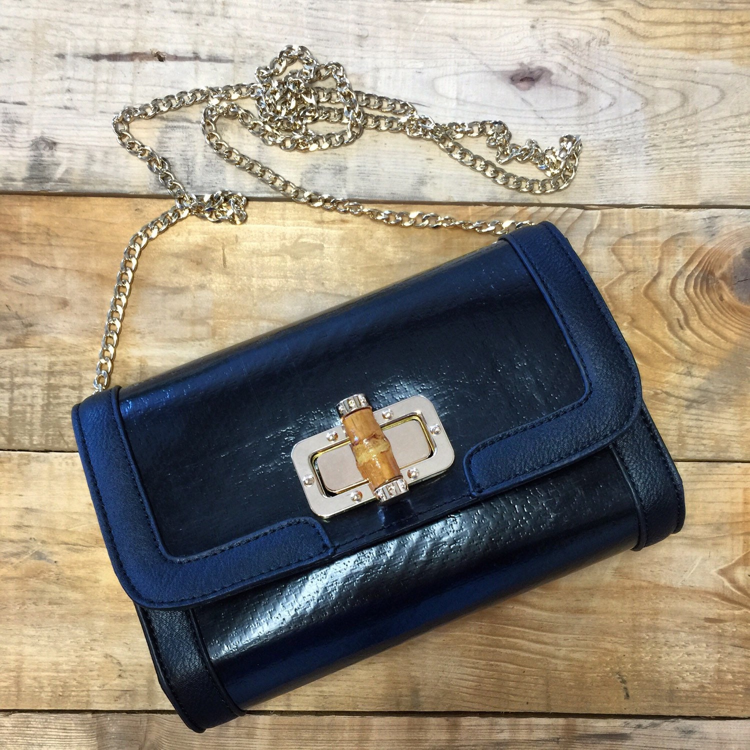 Landfill Dzine Little Black Clutch bag evening handbag with