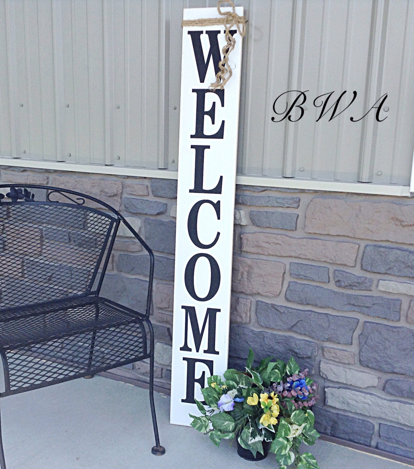 Large welcome signs Rustic wood welcome signs Welcome porch