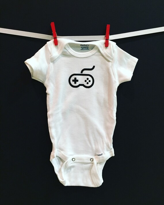 Video Game Controller gamer ninentendo baby onesie