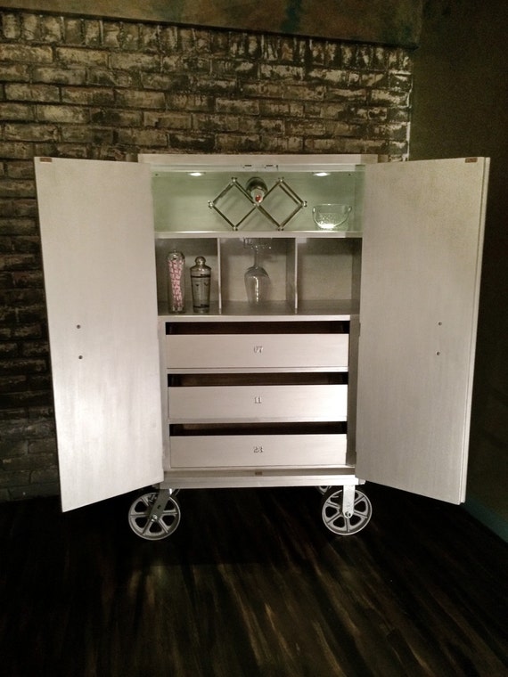 bar cart cabinet rolling