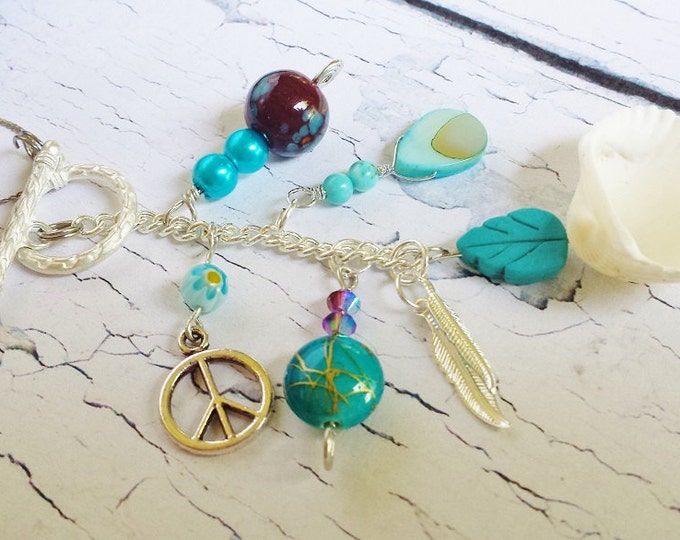 FitMyMood@ Change Out Pieces ~ Everyday Essential Gift For Her ~ Multi Look Tassel Bead Pendant ~ Turquoise Jewelry For Women, Ocean Theme